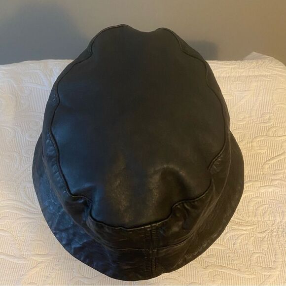 WILSON Leather M. Julian Black Bucket Hat Size Large - Picture 4 of 9
